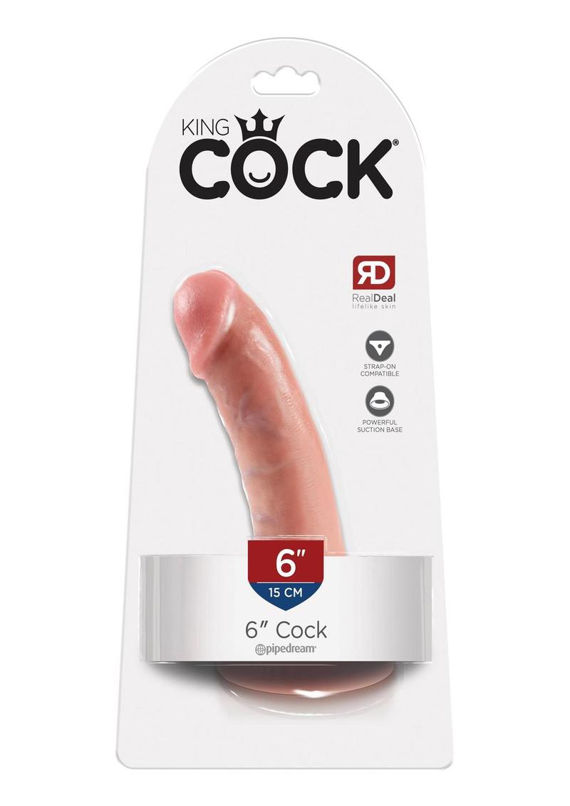 KING COCK 6' DILDO - vanilla