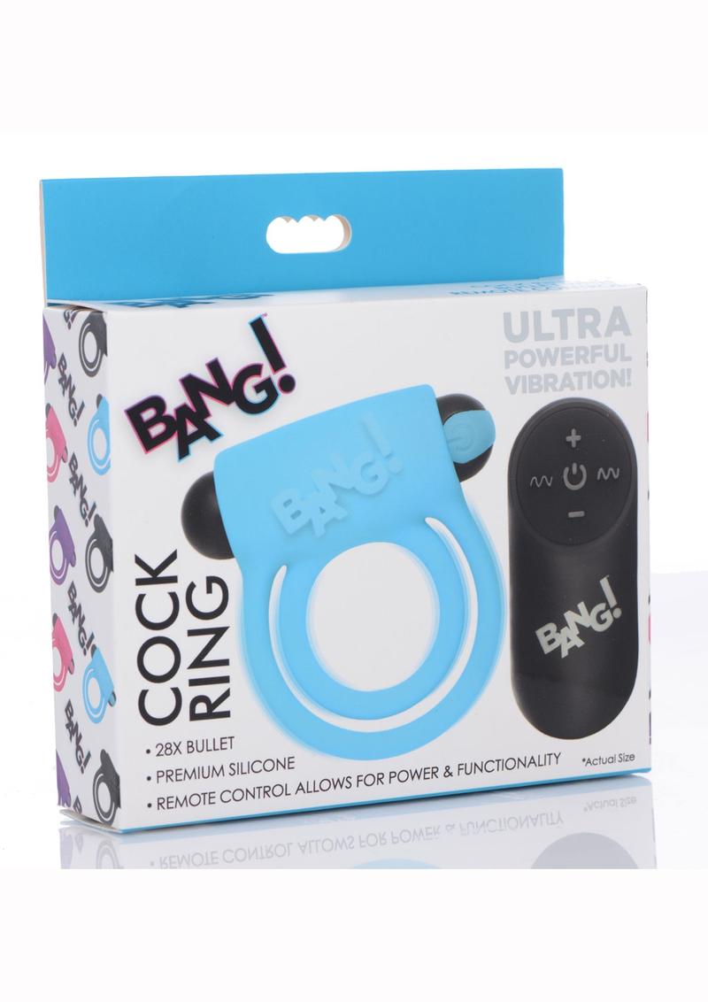 BANG RECHARGEABLE COCK RING W/BULLET & REMOTE