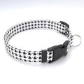 HOUNDSTOOTH BLACK & WHITE DOG COLLAR