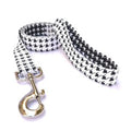 HOUNDSTOOTH WHITE & BLACK DOG LEASH